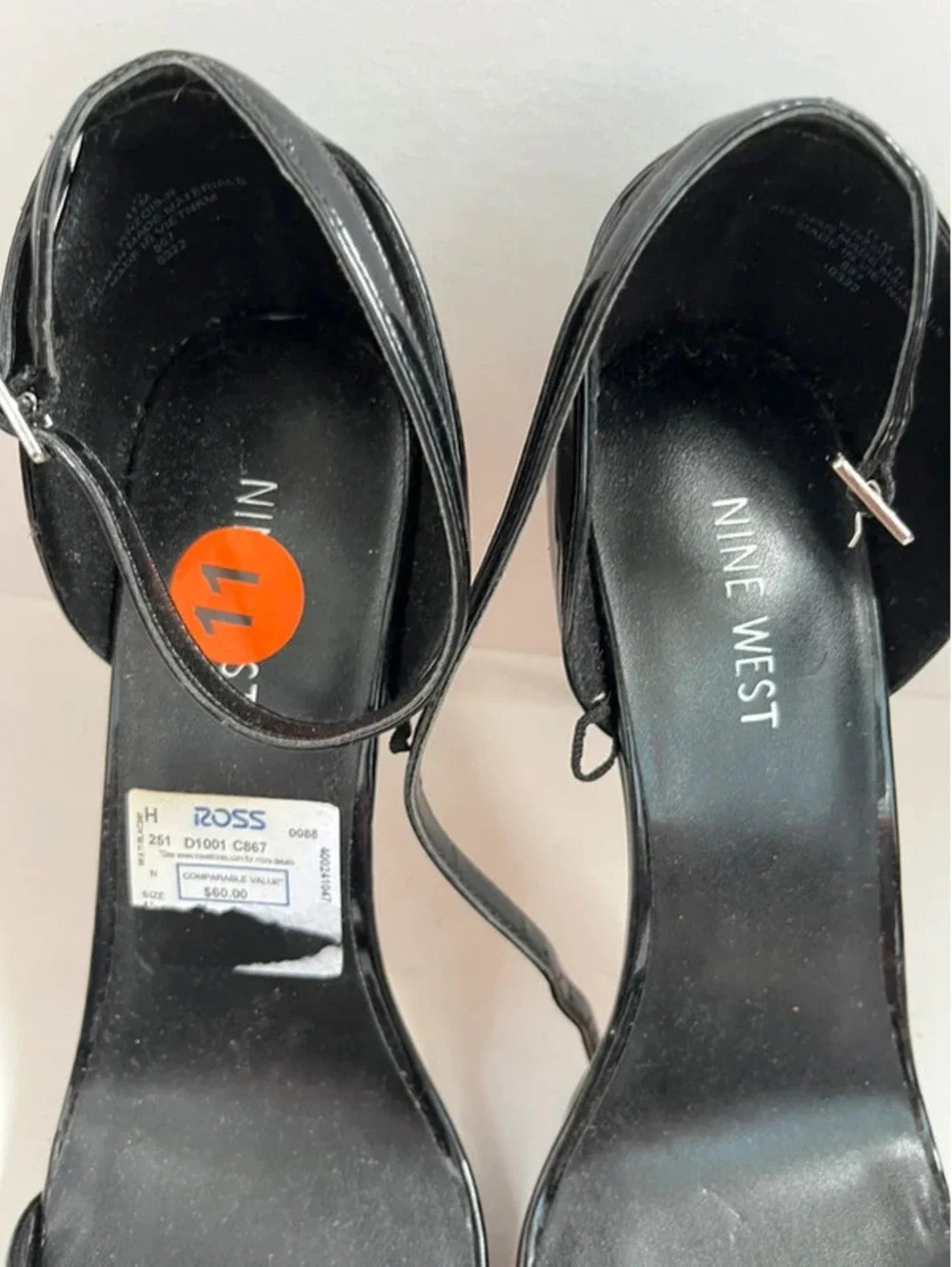 Nine West Black Square Toe Pumps, High Heels Size 11 Dress Shoes
